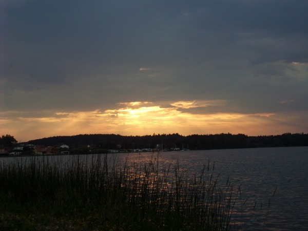 Sonnenuntergang am See-Campingpark Neubäuer See